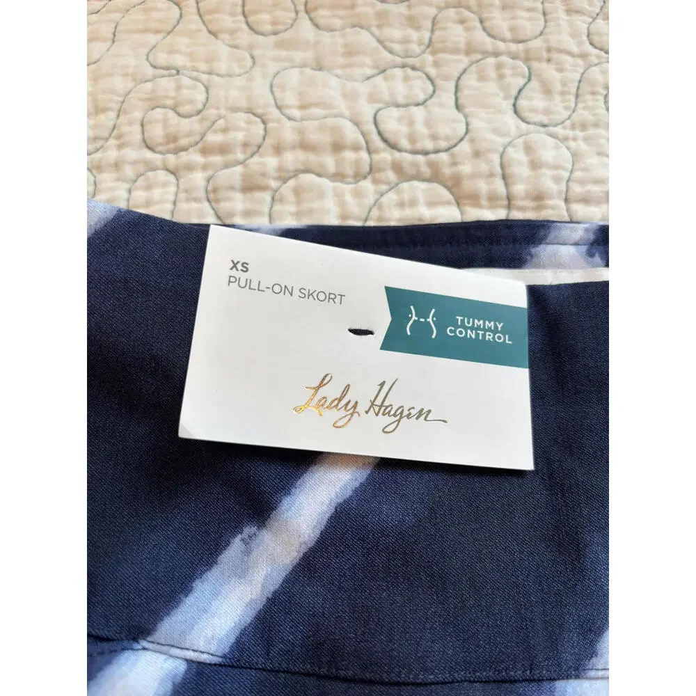 Lady Hagen Golf Navy Blue Tie-Dye Mini Skort‎ Size XS #491 - Picture 6 of 6